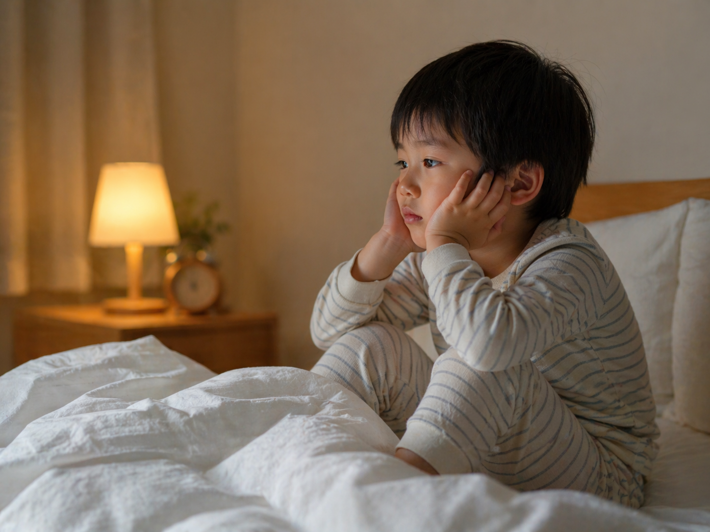 眠る前の子どもの様子